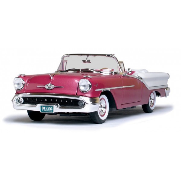 ετοιμα μοντελα αυτοκινητων - ετοιμα μοντελα - 1/18 OLDSMOBILE SUPER 88 CONVERTIBLE WHITE/PURPLE 1957 ΑΥΤΟΚΙΝΗΤΑ
