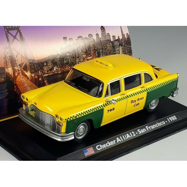 ετοιμα μοντελα αυτοκινητων - ετοιμα μοντελα - 1/43 CHECKER A11/A12 SAN FRANCISCO YELLOW/GREEN 1980 (Taxi of the World) ΑΥΤΟΚΙΝΗΤΑ