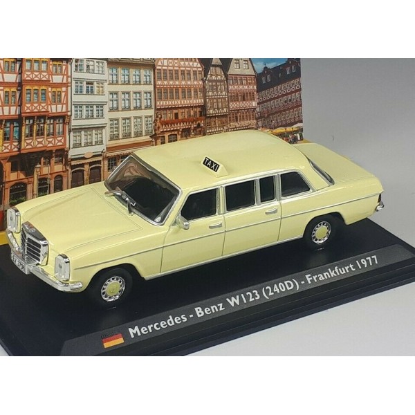 ετοιμα μοντελα αυτοκινητων - ετοιμα μοντελα - 1/43 MERCEDES BENZ 240D LANG (W123) TAXI FRANKFURT CREAM 1977 (Taxi of the World) ΑΥΤΟΚΙΝΗΤΑ