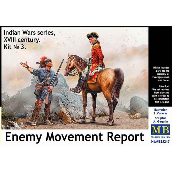 συναρμολογουμενες φιγουρες - συναρμολογουμενα μοντελα - 1/35 ''Early Movement Report'' Indian Wars series, XVIII century Kit No.3 ΦΙΓΟΥΡΕΣ