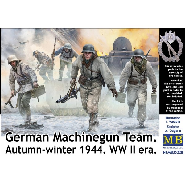 συναρμολογουμενες φιγουρες - συναρμολογουμενα μοντελα - 1/35 German Machinegun Team. Autumn-Winter 1944. WW II era ΦΙΓΟΥΡΕΣ