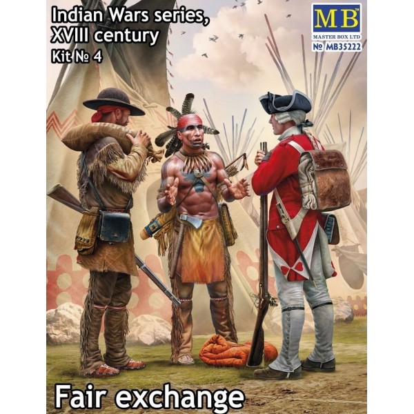 συναρμολογουμενες φιγουρες - συναρμολογουμενα μοντελα - 1/35 ''Fair Exchange'' Indian Wars series, XVIII century Kit No.4 ΦΙΓΟΥΡΕΣ