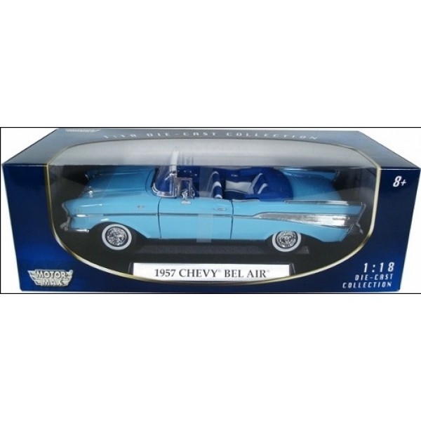 ετοιμα μοντελα αυτοκινητων - ετοιμα μοντελα - 1/18 CHEVROLET BELL AIR CONVERTIBLE LIGHT BLUE 1957 ΑΥΤΟΚΙΝΗΤΑ