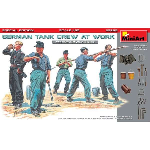 συναρμολογουμενες φιγουρες - συναρμολογουμενα μοντελα - 1/35 GERMAN TANK CREW AT WORK SPECIAL EDITION (5 Figures, Toolboxes, Buckets & Tools) ΦΙΓΟΥΡΕΣ