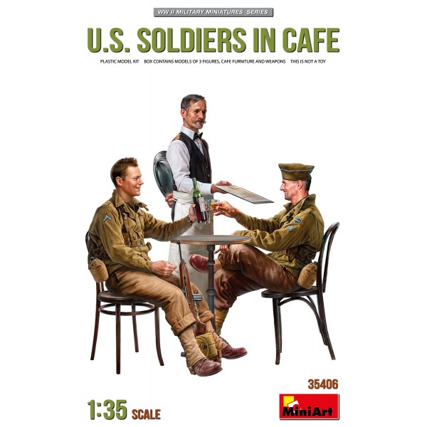 συναρμολογουμενες φιγουρες - συναρμολογουμενα μοντελα - 1/35 U.S. SOLDIERS IN CAFE ΦΙΓΟΥΡΕΣ