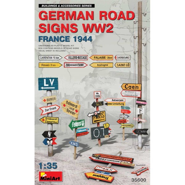 συναρμολογουμενα αξεσουαρ διοραματων - συναρμολογουμενα μοντελα - 1/35 GERMAN ROAD SIGNS WW2 FRANCE 1944 ΑΞΕΣΟΥΑΡ ΔΙΟΡΑΜΑΤΩΝ