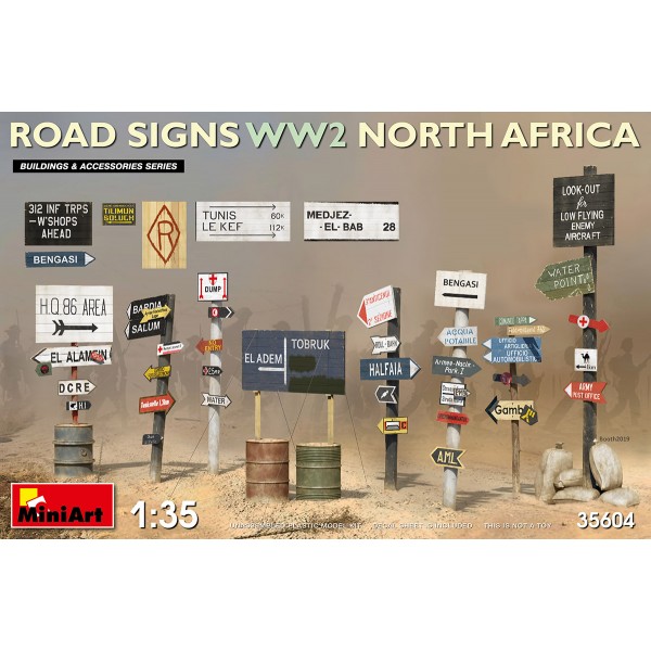 συναρμολογουμενα αξεσουαρ διοραματων - συναρμολογουμενα μοντελα - 1/35 ROAD SIGNS WW2 NORTH AFRICA ΑΞΕΣΟΥΑΡ ΔΙΟΡΑΜΑΤΩΝ