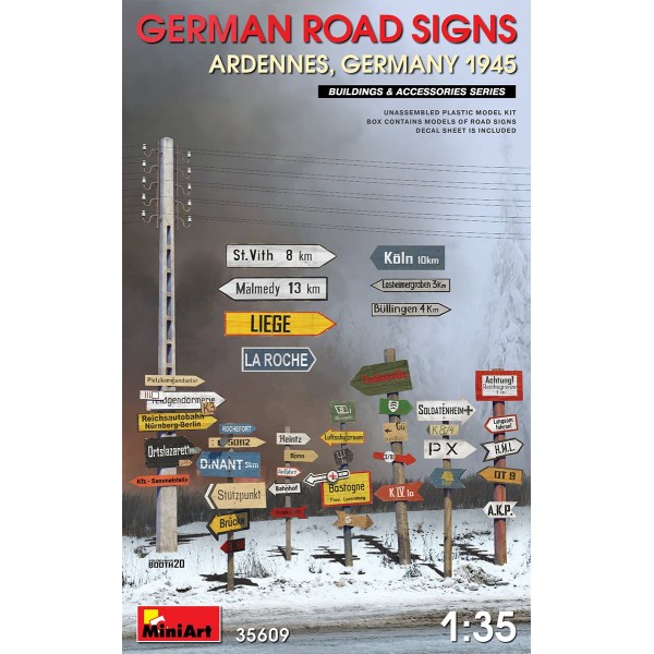 συναρμολογουμενα αξεσουαρ διοραματων - συναρμολογουμενα μοντελα - 1/35 WWII German Road Signs (Ardennes, Germany 1945) ΑΞΕΣΟΥΑΡ ΔΙΟΡΑΜΑΤΩΝ