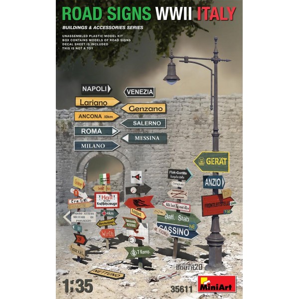 συναρμολογουμενα αξεσουαρ διοραματων - συναρμολογουμενα μοντελα - 1/35 WWII Road Signs Italy ΑΞΕΣΟΥΑΡ ΔΙΟΡΑΜΑΤΩΝ