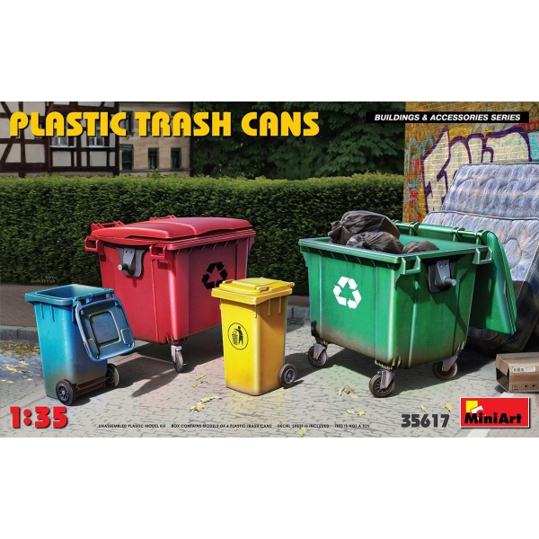 συναρμολογουμενα αξεσουαρ διοραματων - συναρμολογουμενα μοντελα - 1/35 Plastic Trash Cans ΑΞΕΣΟΥΑΡ ΔΙΟΡΑΜΑΤΩΝ