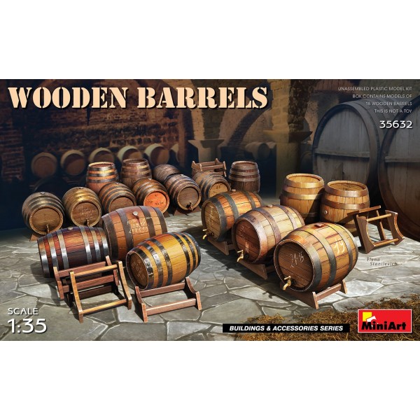 συναρμολογουμενα αξεσουαρ διοραματων - συναρμολογουμενα μοντελα - 1/35 Wooden Barrels ΑΞΕΣΟΥΑΡ ΔΙΟΡΑΜΑΤΩΝ
