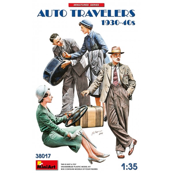 συναρμολογουμενες φιγουρες - συναρμολογουμενα μοντελα - 1/35 AUTO TRAVELERS 1930-40s ΦΙΓΟΥΡΕΣ