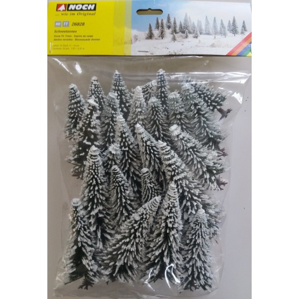 25 MODEL SNOW FIR TREES 50-140mm ΥΛΙΚΑ ΜΑΚΕΤΑΣ
