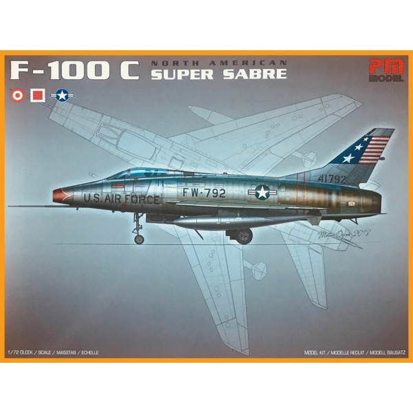 συναρμολογουμενα μοντελα αεροπλανων - συναρμολογουμενα μοντελα - 1/72 F-100C NORTH AMERICAN SUPER SABRE ΑΕΡΟΠΛΑΝΑ