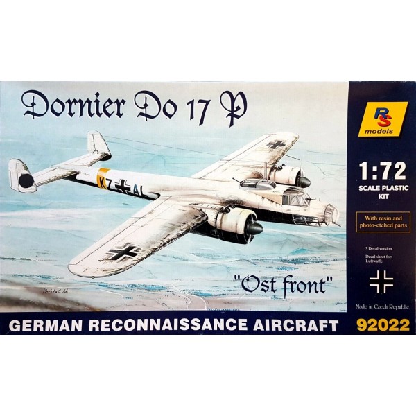 συναρμολογουμενα μοντελα αεροπλανων - συναρμολογουμενα μοντελα - 1/72 Dornier Do 17 P ''Ost front'' German Reconnaissance Aircraft (with Resin & Photo-Etched Parts) ΑΕΡΟΠΛΑΝΑ