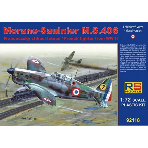 συναρμολογουμενα μοντελα αεροπλανων - συναρμολογουμενα μοντελα - 1/72 Morane-Saulnier MS.406 FRANCE 1940 French Fighter WWII ΑΕΡΟΠΛΑΝΑ