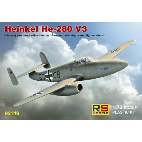 συναρμολογουμενα μοντελα αεροπλανων - συναρμολογουμενα μοντελα - 1/72 Heinkel He-280V3 German Turbojet-powered Fighter Aircraft ΑΕΡΟΠΛΑΝΑ