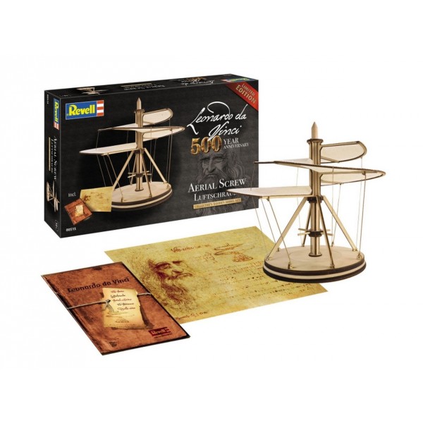 διαφορα συναρμολογουμενα kits - συναρμολογουμενα μοντελα - AERIAL SCREW (Leonardo Da Vinci 500 Year Anniversary) WOODEN MODEL ΔΙΑΦΟΡΑ KITS