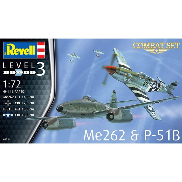 συναρμολογουμενα μοντελα αεροπλανων - συναρμολογουμενα μοντελα - 1/72 MESSERSCMITT Me262 & MUSTANG P-51B (Combat Set) ΑΕΡΟΠΛΑΝΑ