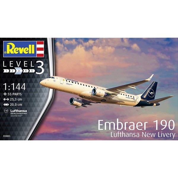 συναρμολογουμενα μοντελα αεροπλανων - συναρμολογουμενα μοντελα - 1/144 EMBRAER 190 Lufthansa New Livery ΑΕΡΟΠΛΑΝΑ