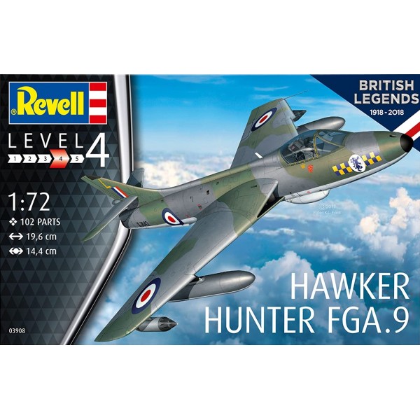 συναρμολογουμενα μοντελα αεροπλανων - συναρμολογουμενα μοντελα - 1/72 HAWKERT HUNTER FGA.9 (BRITISH LEGENDS 1918-2018) ΑΕΡΟΠΛΑΝΑ
