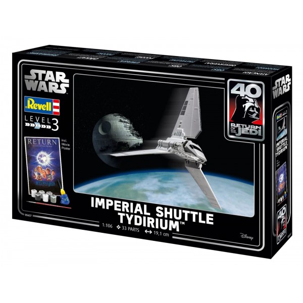 συναρμολογουμενα kits star trek - συναρμολογουμενα kits star wars - συναρμολογουμενα μοντελα - Imperial Shuttle Tydirium 40th Anniversary of Return of the Jedi (incl. 6 paints, 1 paint brush, 1 needle glue & Poster) STAR WARS - STAR TREK KITS
