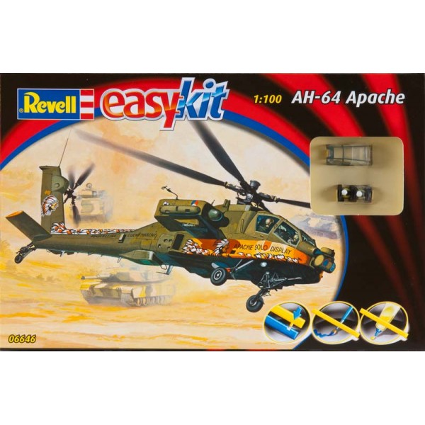 συναρμολογουμενα ελικοπτερα - συναρμολογουμενα μοντελα - 1/100 AH-64 APACHE (EASY KIT) ΕΛΙΚΟΠΤΕΡΑ