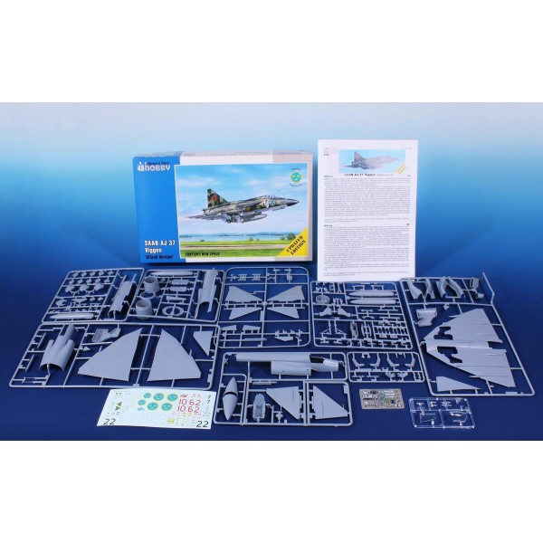 συναρμολογουμενα μοντελα αεροπλανων - συναρμολογουμενα μοντελα - 1/48 SAAB AJ 37 Viggen “Attack Version” (Updated Edition) ΑΕΡΟΠΛΑΝΑ