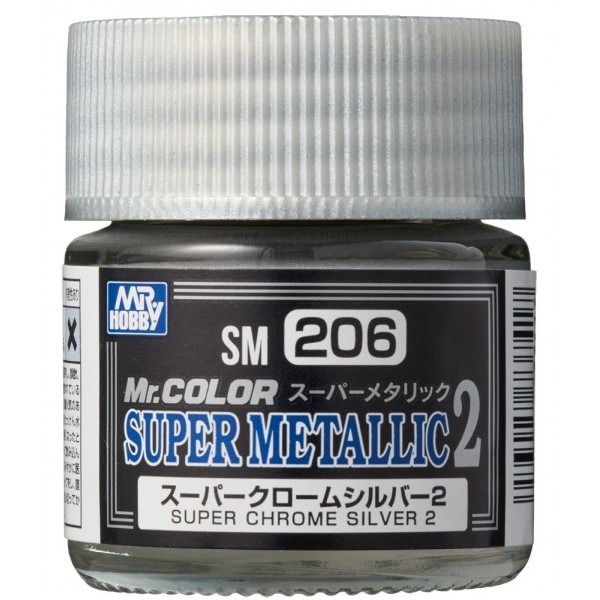 χρωματα μοντελισμου - Mr. COLOR SUPER METALLIC 2 - SUPER CHROME SILVER 2 LACQUER