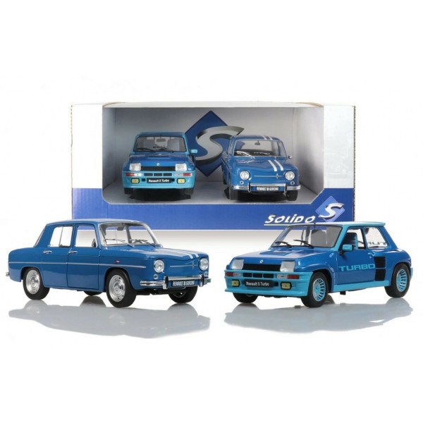 ετοιμα μοντελα αυτοκινητων - ετοιμα μοντελα - 1/18 RENAULT 8 GORDINI 1100 1967 BLUE & RENAULT R5 TURBO 1981 BLUE (2-CAR SET) ΑΥΤΟΚΙΝΗΤΑ
