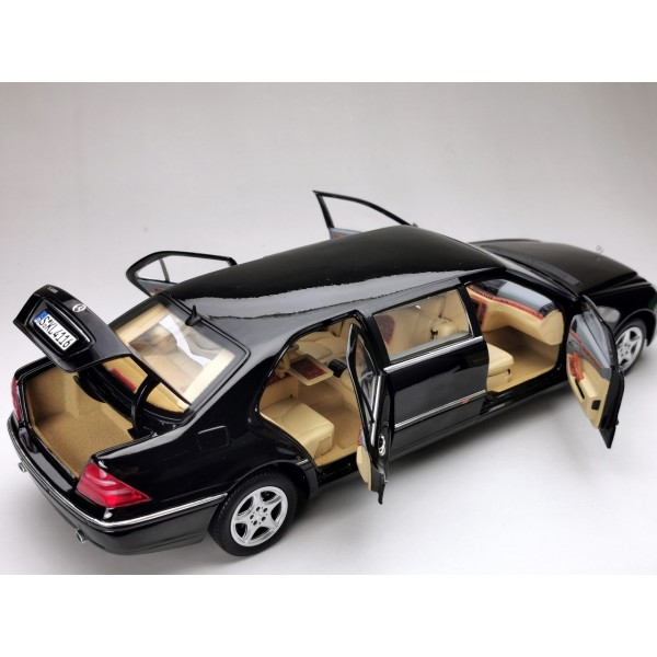 ετοιμα μοντελα αυτοκινητων - ετοιμα μοντελα - 1/18 MERCEDES BENZ S-CLASS LIMOUSINE S600 PULLMAN 2000 BLACK ΑΥΤΟΚΙΝΗΤΑ
