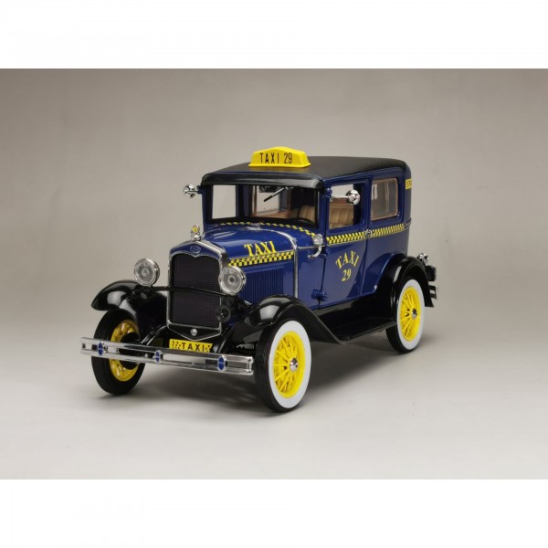 ετοιμα μοντελα αυτοκινητων - ετοιμα μοντελα - 1/18 FORD MODEL A TUDOR ''TAXI'' 1931 BLUE ΑΥΤΟΚΙΝΗΤΑ