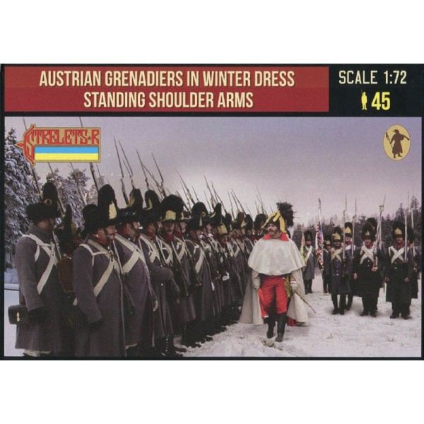 συναρμολογουμενες φιγουρες - συναρμολογουμενα μοντελα - 1/72 AUSTRIAN GRENADIERS IN WINTER DRESS STANDING SHOULDER ARMS (NAPOLEONIC) ΦΙΓΟΥΡΕΣ