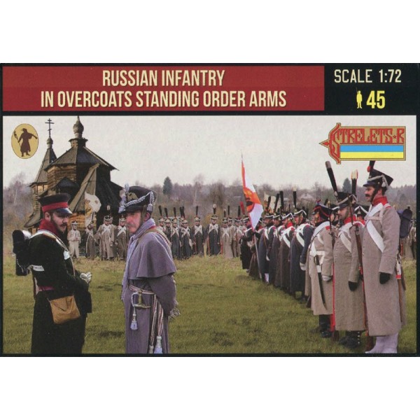 συναρμολογουμενες φιγουρες - συναρμολογουμενα μοντελα - 1/72 RUSSIAN INFANTRY IN OVERCOATS STANDING ORDER ARMS (NAPOLEONIC) ΦΙΓΟΥΡΕΣ