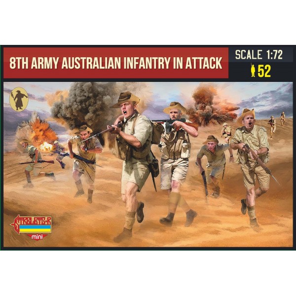συναρμολογουμενες φιγουρες - συναρμολογουμενα μοντελα - 1/72 8th ARMY AUSTRALIAN INFANTRY IN ATTACK (WWII) ΦΙΓΟΥΡΕΣ