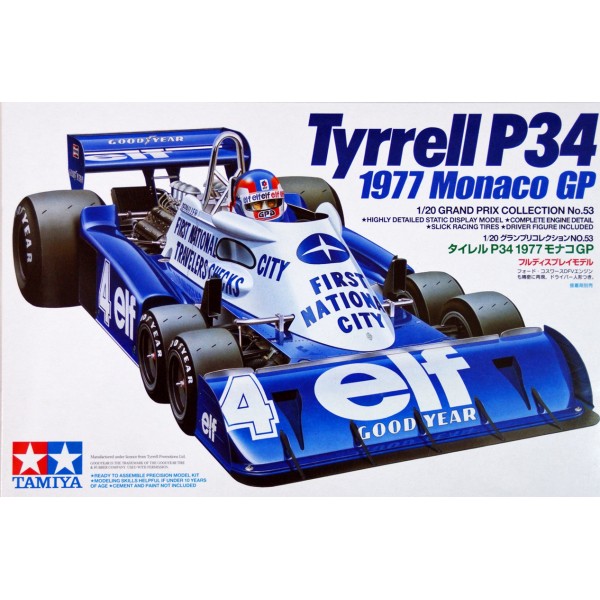 συναρμολογουμενα πολιτικα οχηματα - συναρμολογουμενα μοντελα - 1/20 TYRRELL P34 1977 MONACO GP (Nr.3 R. Peterson / Nr.4 P. Depailler) ΠΟΛΙΤΙΚΑ ΟΧΗΜΑΤΑ