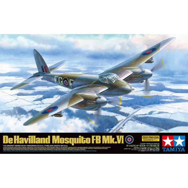 συναρμολογουμενα μοντελα αεροπλανων - συναρμολογουμενα μοντελα - 1/32 DE HAVILLAND MOSQUITO FB Mk.VI w/ 3 Figures ΑΕΡΟΠΛΑΝΑ