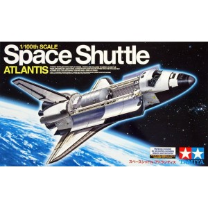 1/100 SPACE SHUTTLE ATLANTIS (decals for all shuttles) w/ 2 Figures & Display Stand