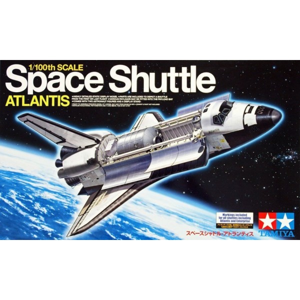 συναρμολογουμενα διαστημικα kits - συναρμολογουμενα μοντελα - 1/100 SPACE SHUTTLE ATLANTIS (decals for all shuttles) w/ 2 Figures & Display Stand ΔΙΑΣΤΗΜΙΚΑ KITS