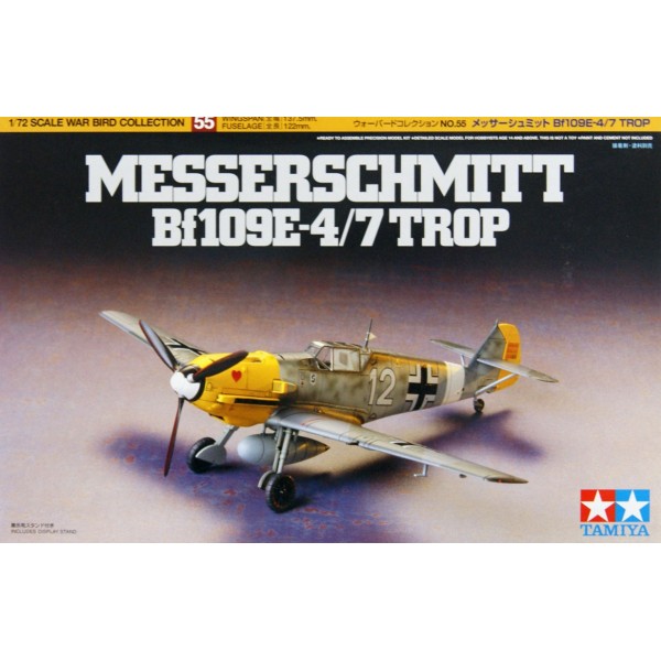 συναρμολογουμενα μοντελα αεροπλανων - συναρμολογουμενα μοντελα - 1/72 MESSERSCHMITT Bf109E-4/7 TROP ΑΕΡΟΠΛΑΝΑ