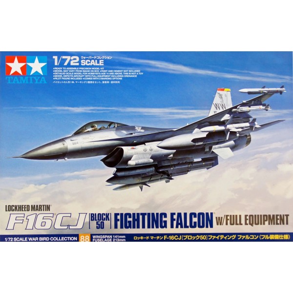 συναρμολογουμενα μοντελα αεροπλανων - συναρμολογουμενα μοντελα - 1/72 LOCKHEED MARTIN F-16CJ (Block 50) Fighting Falcon w/ FULL EQUIPMENT w/ 1 Figure ΑΕΡΟΠΛΑΝΑ