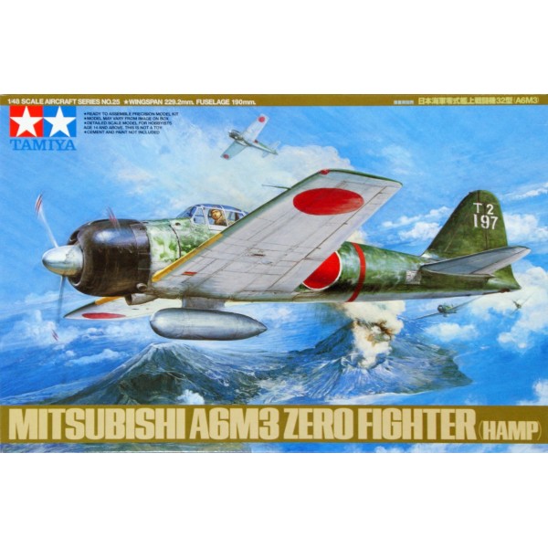 συναρμολογουμενα μοντελα αεροπλανων - συναρμολογουμενα μοντελα - 1/48 MITSUBISH A6M3 Type 32 ZERO FIGHTER (HAMP) ΑΕΡΟΠΛΑΝΑ