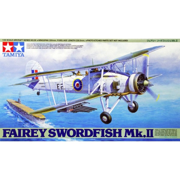 συναρμολογουμενα μοντελα αεροπλανων - συναρμολογουμενα μοντελα - 1/48 FAIREY SWORDFISH Mk.II w/ 3 Figures ΑΕΡΟΠΛΑΝΑ