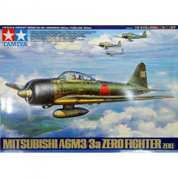συναρμολογουμενα μοντελα αεροπλανων - συναρμολογουμενα μοντελα - 1/48 MITSUBISH A6M3/3a ZERO FIGHTER (ZEKE) ΑΕΡΟΠΛΑΝΑ