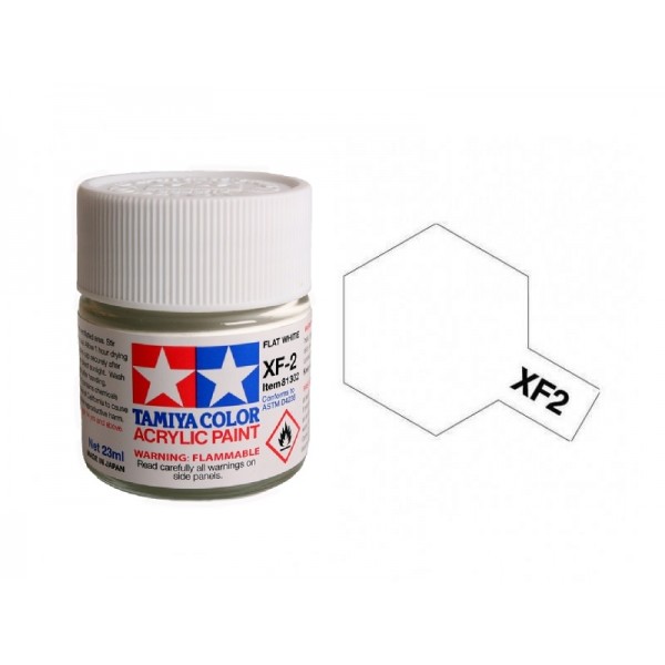 χρωματα μοντελισμου - XF-2 WHITE - LARGE ACRYLIC PAINT (FLAT) 23ml FLAT