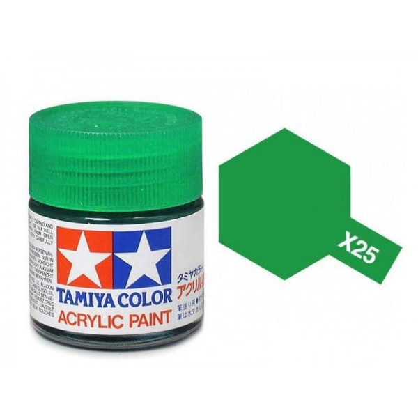 χρωματα μοντελισμου - X-25 CLEAR GREEN - ACRYLIC PAINT MINI (GLOSS) 10ml CLEAR COLOURS