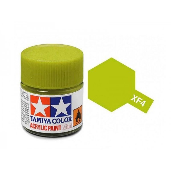 χρωματα μοντελισμου - XF-4 YELLOW GREEN - ACRYLIC PAINT MINI (FLAT) 10ml FLAT