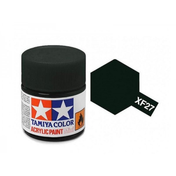 χρωματα μοντελισμου - XF-27 BLACK GREEN - ACRYLIC PAINT MINI (FLAT) 10ml FLAT