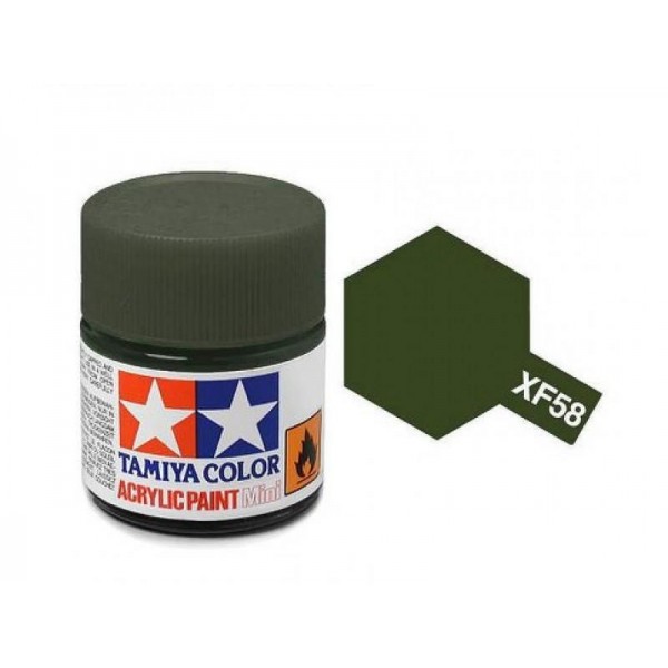 χρωματα μοντελισμου - XF-58 OLIVE GREEN - ACRYLIC PAINT MINI (FLAT) 10ml FLAT