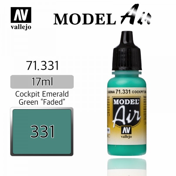 χρωματα μοντελισμου - MODEL AIR COCKPIT EMERALD GREEN ''FADED'' 17ml VALLEJO ΑΚΡΥΛΙΚΑ MODEL AIR 17ml